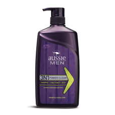 Aussie MEN 3 em 1 Power Clean Shampoo + Condicionador + Sabonete 865ml